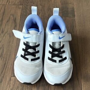Nike Kids' White and Blue Sneakers